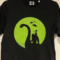 Adult T Shirt - Loch Ness Monster Bigfoot Alien Adult T-Shirt Loch Ness Monster Big Foot and Alien
