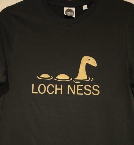 Adult T-Shirt Loch Ness Nessie Gold
