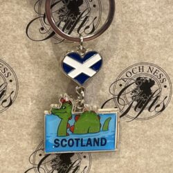 Keyring - Nessie Saltire Heart Keyring - Nessie Saltire Heart