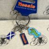 Keyring - Nessie Head, Flag and Nessie Tag