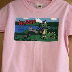 Child T-Shirt - Nessie at Urquhart Castle Loch Ness Pink
