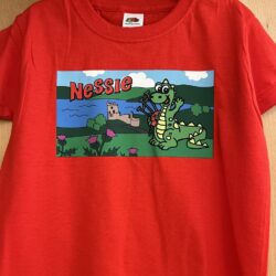 Child T-Shirt - Nessie at Urquhart Castle Loch Ness Red