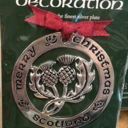 Christmas Decoration Silver Plated - Scottish Thistle