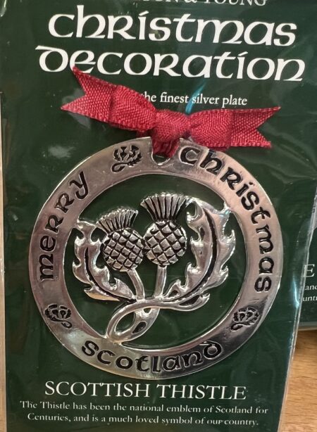 Christmas Decoration Silver Plated - Scottish Thistle