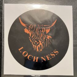 Sticker - Highland Cow Loch Ness Sticker - Loch Ness Highland Cow