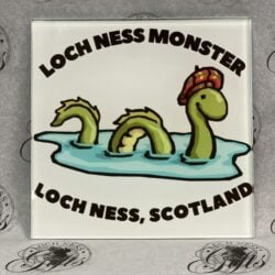 Coaster - Glass Loch Ness Monster Coaster - Glass Coaster Loch Ness Monster Scotland