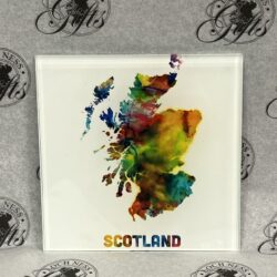 Coaster - Glass Map Coaster - Glass Coaster Scotland Map