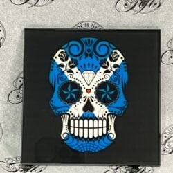 Coaster - Glass Saltire skull Coaster - Glass Coaster Saltire Skull