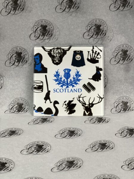 Coaster - Glass Coaster Scotland Icons
