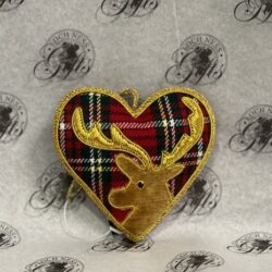 Christmas Decoration - Tartan Heart and Stag