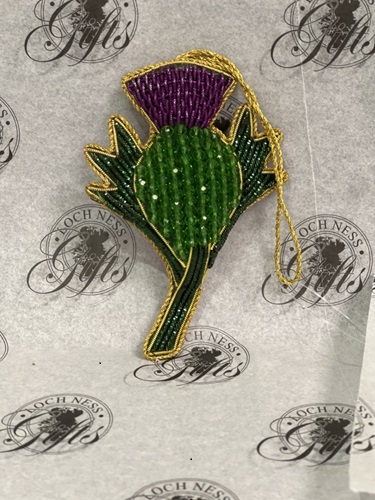 Christmas Decoration - Sparkly Scottish Thistle