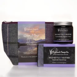 Highland Soap Co. Gift Set Organic Cream and Soap Wild Nettle and Heather
