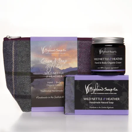 Highland Soap Co. Gift Set Organic Cream and Soap Wild Nettle and Heather
