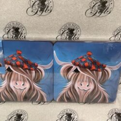 Coaster - Highland Cow Hamish Coaster - Pack of Six Coasters Highland Cow Hamish
