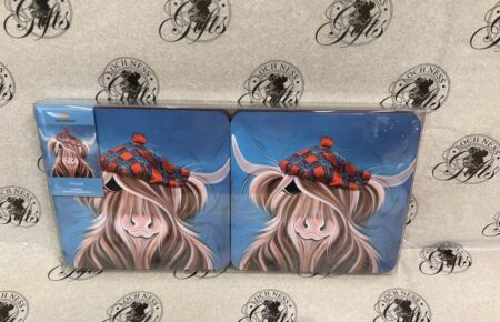 Coaster - Pack of Six Coasters Highland Cow Hamish