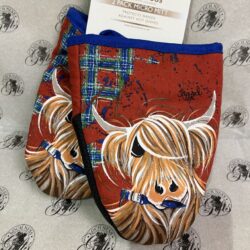 Kitchen - Micro Mitt Royal Highland Cow Tartan Paint