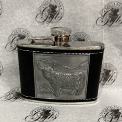 Flask - Pewter Front Highland Cow