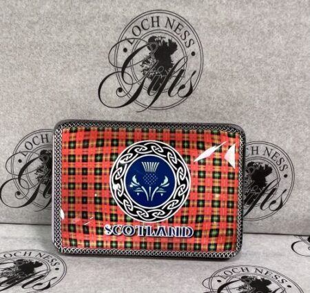 Magnet - Glass Tartan Celtic Thistle