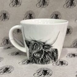 Mug - Highland Cow Black and White print Mug - Highland Cow Black and White