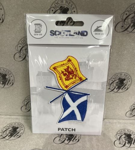 Embroidered Patch - Twin Flags Saltire and Lion Rampant