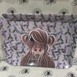 Tray - Snack Tray Highland Cow Miss Thistle Tray - Snack Tray Highland Cow Miss Thistle