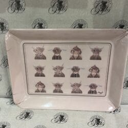 Tray - Snack Tray McMoo Family Tray - Snack Tray Highland Cow McMoo Family