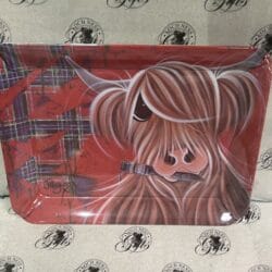Tray - Snack Tray Tartan Paint Tray - Snack Tray Highland Cow Tartan Paint