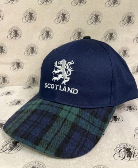 Hat - Baseball Cap Scotland Lion Green Tartan