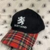 Hat - Baseball Cap Scotland Lion Red Tartan