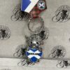 Keyring - Highland Cow Saltire Heart