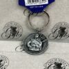 Keyring - Round Pewter Thistle and Piperman