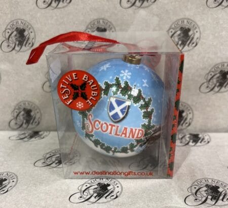 Christmas Decoration - Bauble Scotland Piper and Nessie