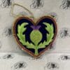 Christmas Decoration - Scottish Thistle Heart