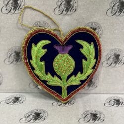 Christmas Decoration - Scottish Thistle Heart