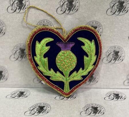 Christmas Decoration - Scottish Thistle Heart