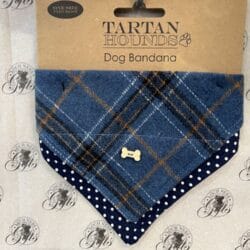 Dog bandana tartan blue Pets - Dog Bandana Tartan Blue