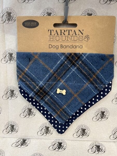 Pets - Dog Bandana Tartan Blue