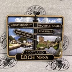 Magnet - Wooden 3D Sign Post Scotland Loch Ness