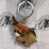 Keyring - Wooden Highland Cow