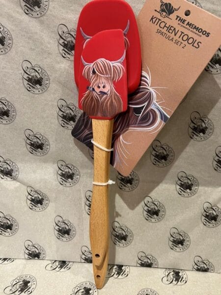 Kitchen - Spatula Set Highland Cow Tartan Paint