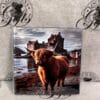 Magnet - Majestic Highland Cow at Eilean Donan Castle