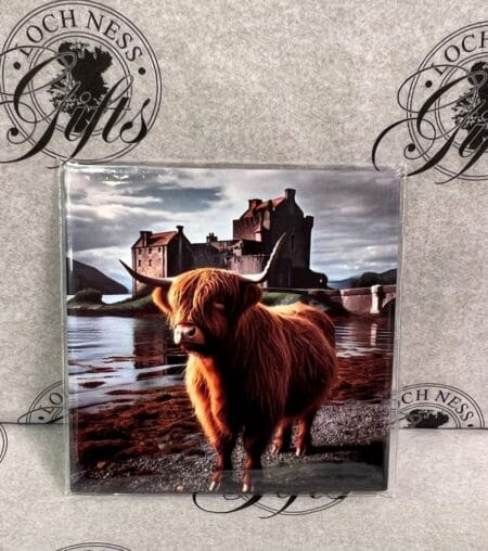 Magnet - Majestic Highland Cow at Eilean Donan Castle