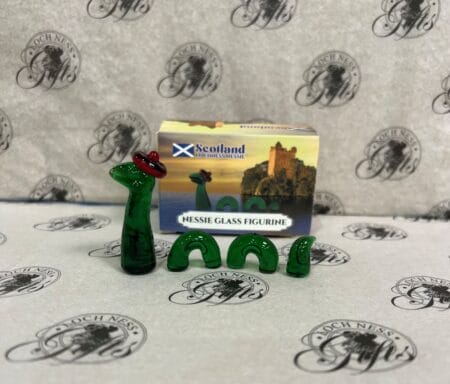 Ornament - Glass Figurine Mini Four Part Nessie The Loch Ness Monster