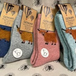 Socks - Wool Blend Fluffy Highland Cow Socks SOCKS - Wool Blend Fluffy Highland Cow Socks