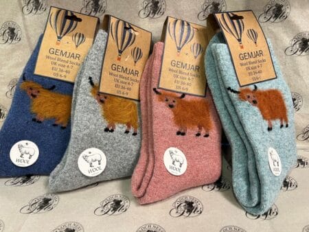 Socks - Wool Blend Fluffy Highland Cow Socks SOCKS - Wool Blend Fluffy Highland Cow Socks