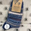 Wool blend sock blue pattern Socks - Wool Blend Socks Blue Patterned
