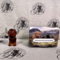 Ornament - Glass Figurine Mini Highland Cow