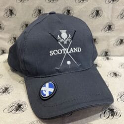 Hat - Baseball Cap Golf Hat - Baseball Cap Thistle Scotland Golf Grey