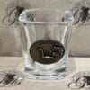Shot Glass - Square Chunky Nessie Scotland Silver