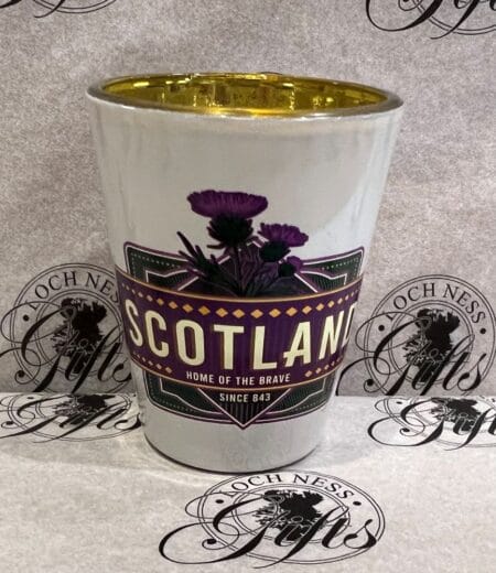Shot Glass - Scotland Home of The Brave Thistle